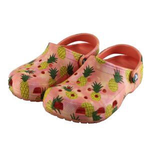 Crocs Classic Retro Resort Clog Womens 7 Mens 5 Pineapple Papaya Print Shoes